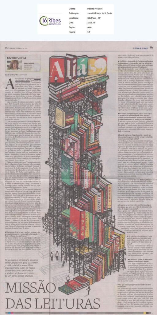 Jornal O Estado de S. Paulo - 22.05.16 - Pag E1