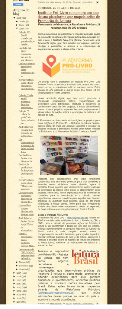 blog incentivo a leitura